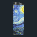 Termo VAN GOGH Starry Night<br><div class="desc">"van gogh vincent",  noche estrellada,  "cuadro famoso",  vintage,  estrellas,  cielo,  "arte fino",  azul</div>