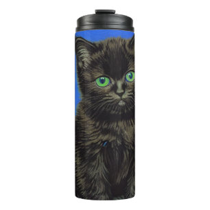 Termo Van Gogh Style Black Kitten