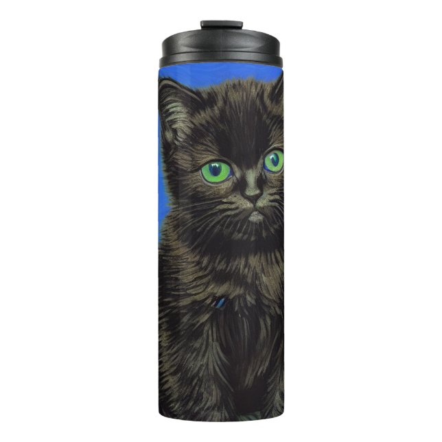Termo Van Gogh Style Black Kitten (Anverso)