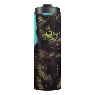 Termo Van Gogh Style Pouting Kitten