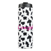 Vaquera de estampado de vaca blanco y negro