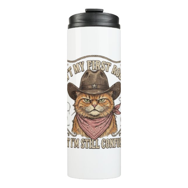 Termo Vaquero Gato Confundido Rodeo (Anverso)