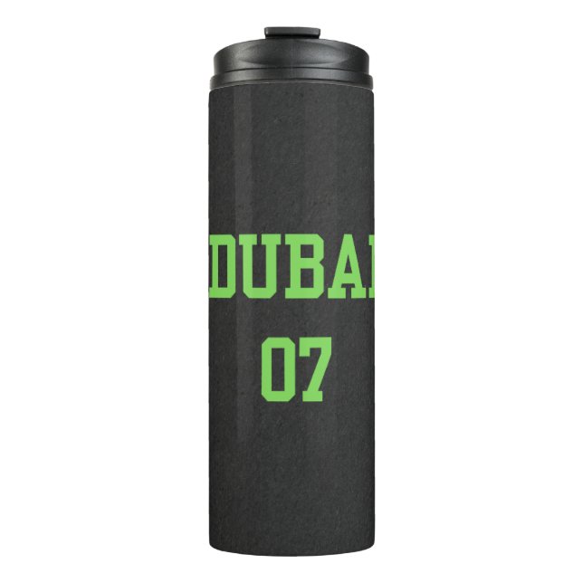 Termo Varsity Dubai 07 Negro Mate (Anverso)