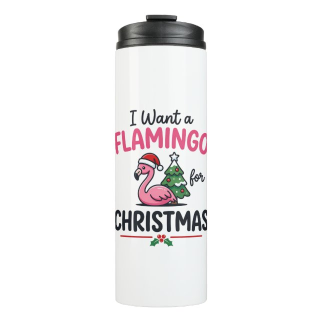 Termo Vector de cita de Navidad de flamenco (Anverso)