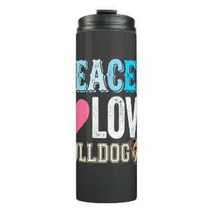 Termo Vector Perro Bulldog Paz Amor