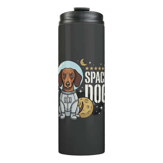 Termo Vector perro espacial astronauta Dachshund (Anverso)