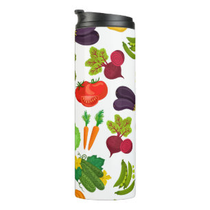 Termo Vegetales Patrón Vegetal sin costura