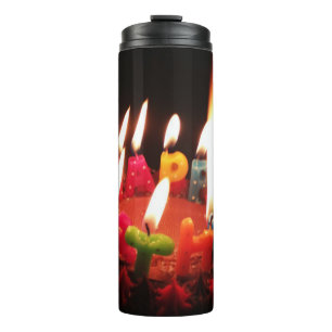 Termo Velas "Feliz Cumpleaños" Coloridas y Encendidas, H