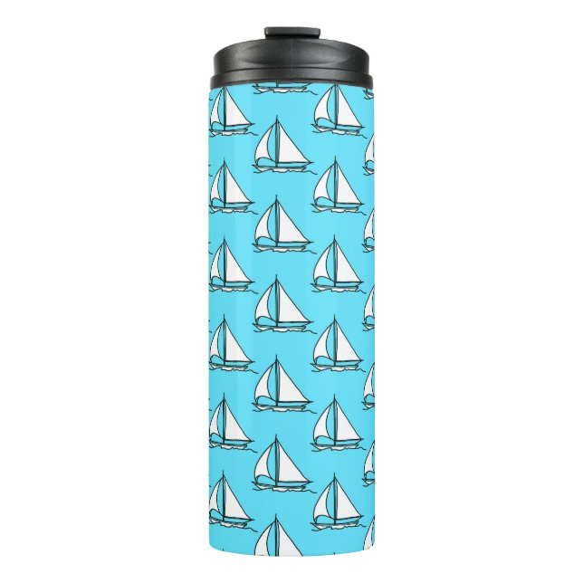 Termo Veleros en modelo azul del mar (Anverso)