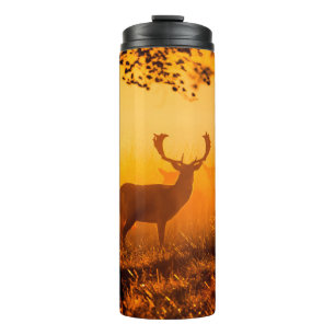 Termo Venado en un bosque danés, otoño, hermoso, denma