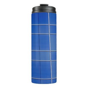 Termo Ventanales de cristal azul y blanco