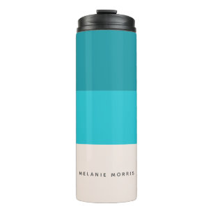 Termo Verano Aqua Blue Beach Vibe Strip Horizontal