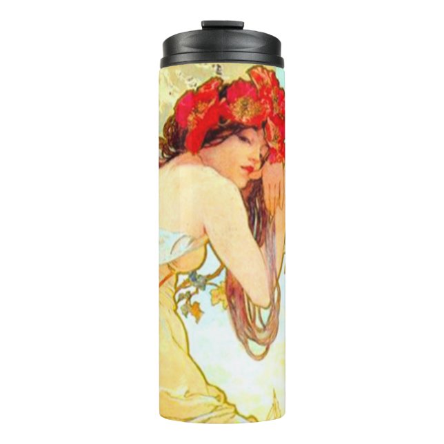Termo Verano de Art Nouveau de Alphonse Mucha (Anverso)