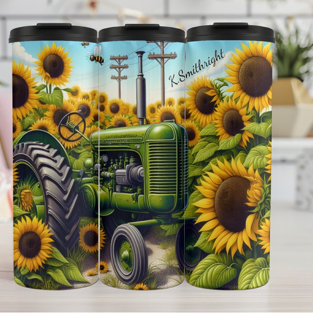 Termo Verano del Tractor Verde de Campo de Giro (Subido por el creador)