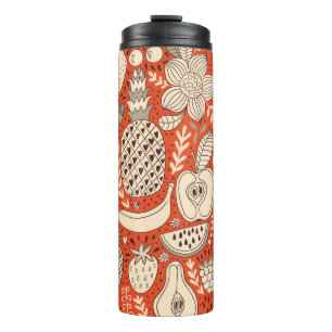 Termo Verano Fruit Doodle Vintage