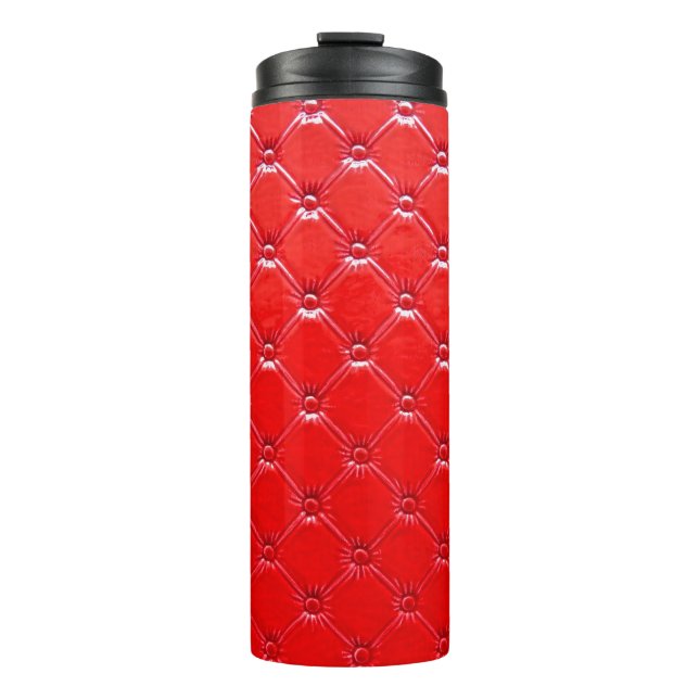 Termo Verdadera tapicería de cuero rojo. (Anverso)