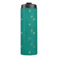 Verde azulado y pavo real de oro