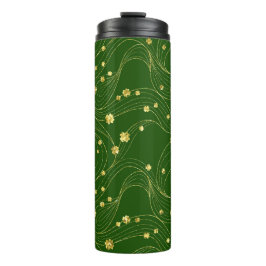 TERMO VERDE CON PURPURINA DE ORO MIREN VERDES VERDES VER