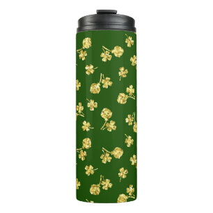 TERMO VERDE CON PURPURINA DE ORO MIREN VERDES VERDES VER