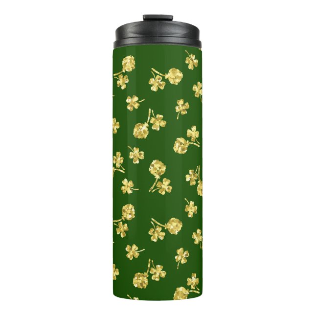 TERMO VERDE CON PURPURINA DE ORO MIREN VERDES VERDES VER (Anverso)
