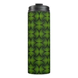 Termo Verde del ventilador de vieira 3D geométrico gráfi