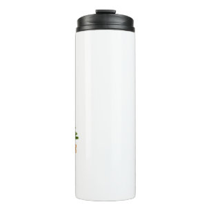 Termo Verde, Dorado y Regalos con Árbol Verde