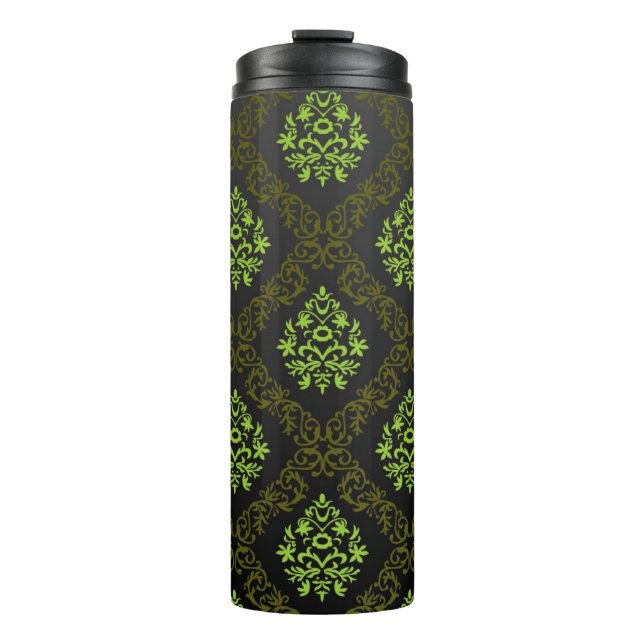 Termo Verde floral del papel pintado (Anverso)