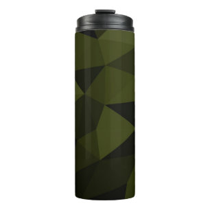 Termo Verde oscuro del ejército negro patrón de malla ge