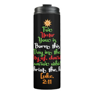 Termo Verso de la Biblia: Navidades de árboles de Navida
