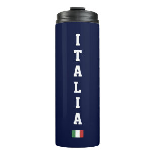 Termo Vertical Athletic Italia y bandera de Italia en az