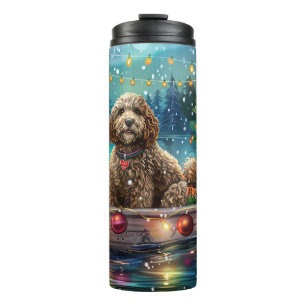 Termo Viaje Festivo de Navidad de Cockapoo