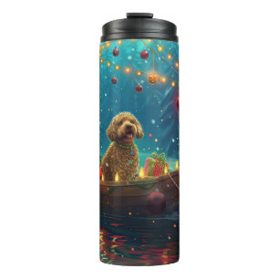 Termo Viaje Festivo de Navidad de Goldendoodle