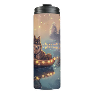 Termo Viaje festivo de Navidades de Lapphund finlandeses