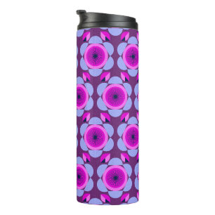 Termo Vibe floral de los años 70 - rosa y morado - huell