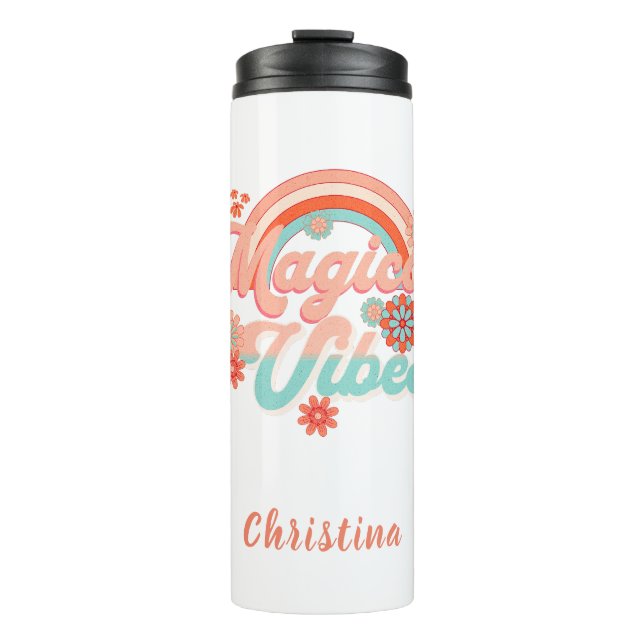 Termo Vibes mágicas del arco iris retro (Anverso)
