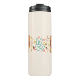 Termo Vibraciones geniales y taza con diseño de signo de