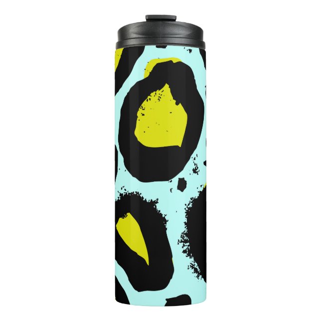 Termo Vibrancia Leopard: Coloridas Texturas Salvajes. (Anverso)