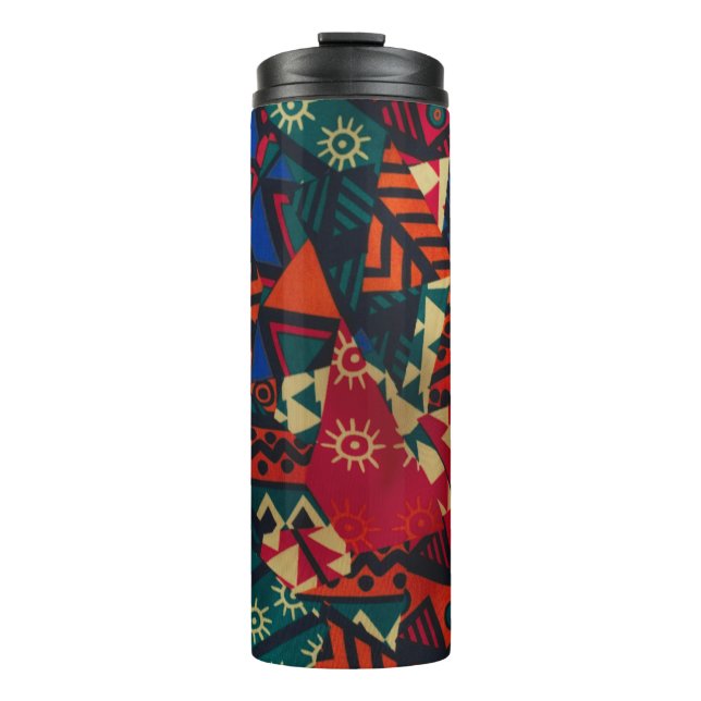 Termo Vibrant African Geometric Tribal Abstract Pattern  (Anverso)