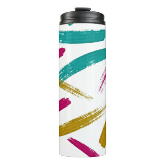 Termo Vibrant Strokes,Teal, Magenta & Mustard pattern