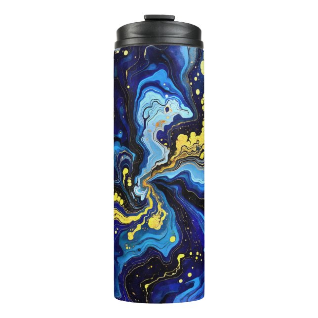Termo Vibrant Swirls of Blue and Gold 4 (Anverso)