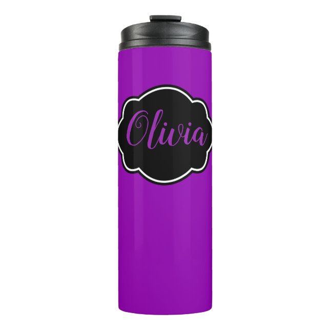 Termo Vibrante, audaz Fuchsia Purple Personalizada (Anverso)