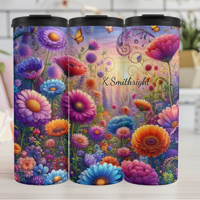 Termo Vibrante Fantasy Flower Meadow Sunset (Subido por el creador)