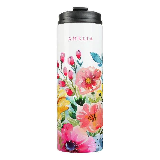 Termo Vibrante Jardín Floral (Anverso)