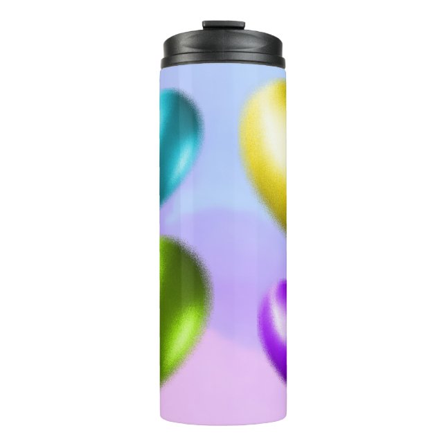 Termo Vibrantes Corazones Térmico Tumbler (Anverso)