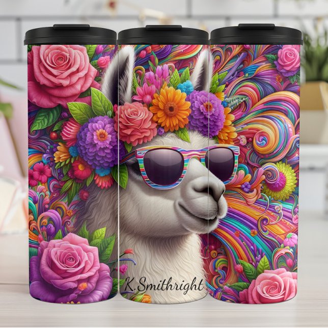 Termo Vibrantes gafas de sol de la flor de Llama (Subido por el creador)