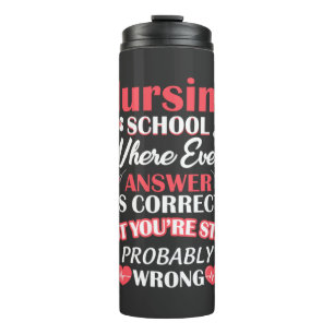 Termo Vida de enfermería   Estudiante de la escuela de 