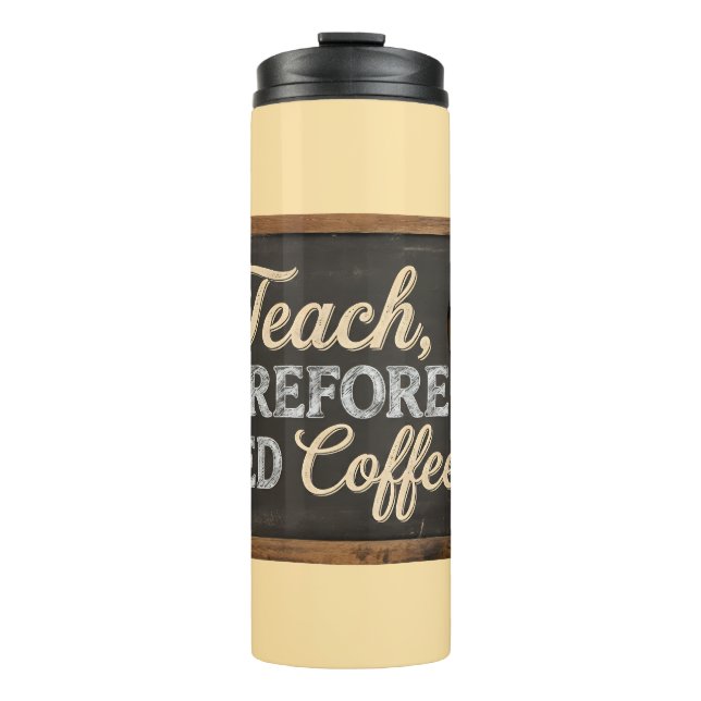 Termo Vida de maestro pizarra café (Anverso)