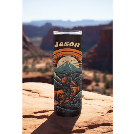 Termo Vida en bicicleta, personalizable retro