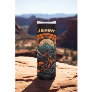 Termo Vida en bicicleta, personalizable retro