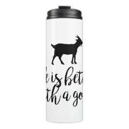 Termo Vida Mejor Con Texto De Cabra Y Silhouette